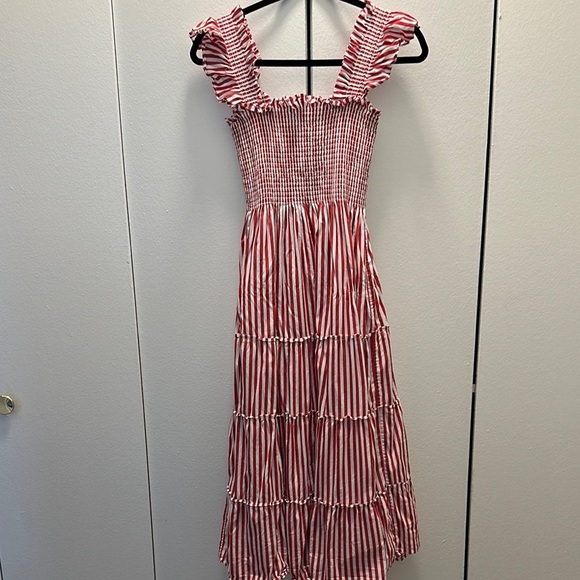 Hill House Ellie Nap Dress Red and White Striped in Size S - Picture 4 of 5